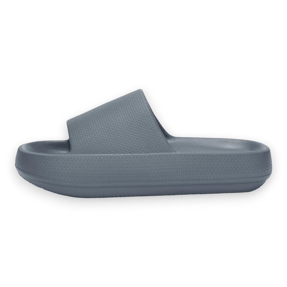 Dirk Unisex Slides In Grey - Size W6/M4 - Picture 2 of 9